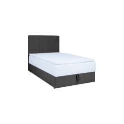 Kontinentaalvoodi LEVI 90x200cm, madratsiga tumehall