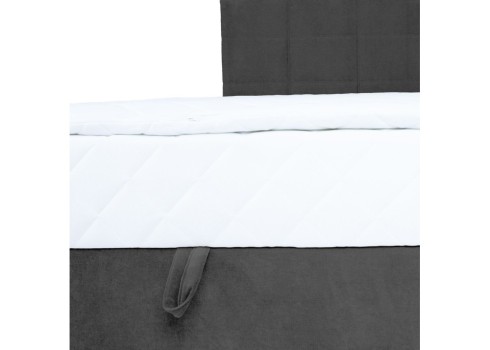 Kontinentaalvoodi LEVI 140x200cm, madratsiga tumehall