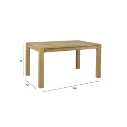 Söögilaud CHICAGO NEW 140x90xH76cm, tamm