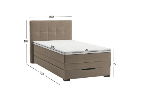 Kontinentaalvoodi JEEP 90x200cm, beež