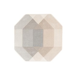 Vaip DIXIE CARVED-3, 120x120cm, hall-beež