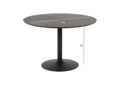 Söögilaud IBIZA D110xH74cm, must