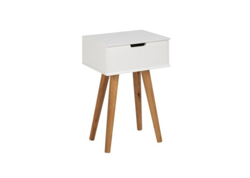 Öökapp MITRA 40x30xH61,5cm, valge-tamm