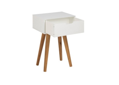 Öökapp MITRA 40x30xH61,5cm, valge-tamm