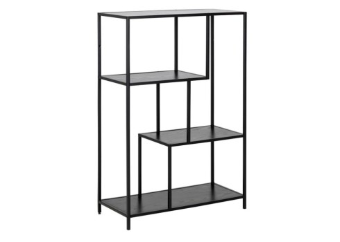 Riiul SEAFORD 77x35xH114cm, must