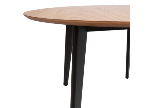 Söögilaud ROXBY D105xH76cm, tamm-must