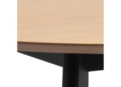 Söögilaud ROXBY D105xH76cm, tamm-must
