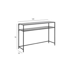 Konsoollaud SEAFORD 120x35xH79cm, must