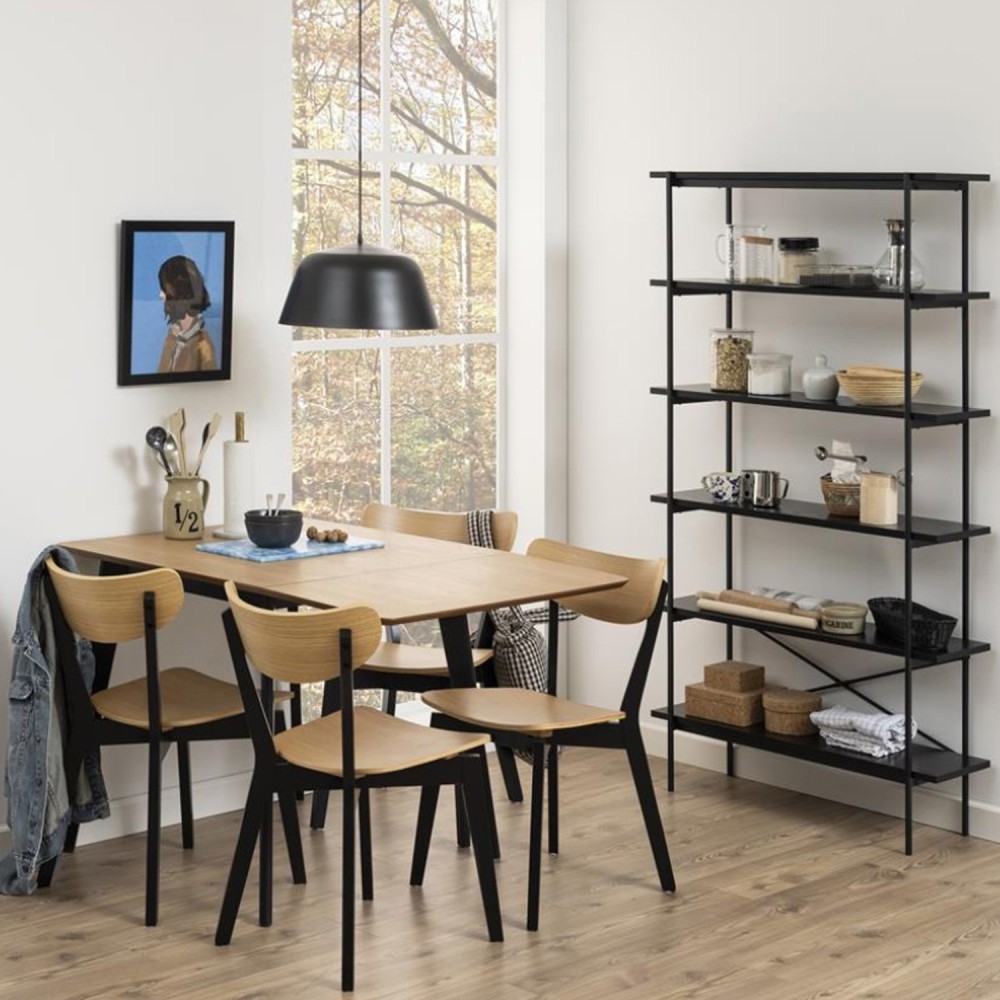 Söögilaud ROXBY 120x80xH76cm, tamm-must