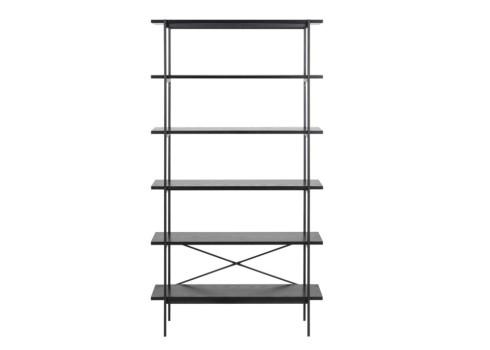 Riiul ANGUS 94x27xH172cm, must