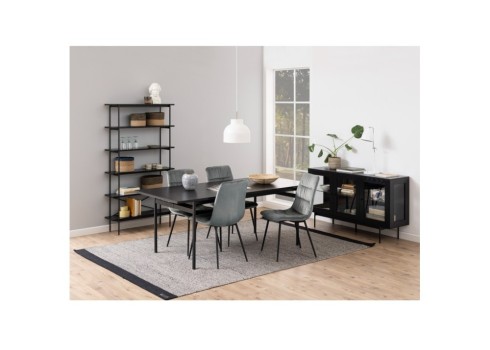 Riiul ANGUS 94x27xH172cm, must