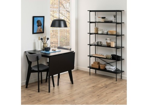 Riiul ANGUS 94x27xH172cm, must