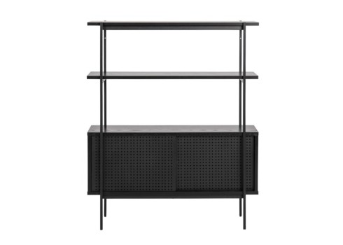 Riiul ANGUS 94x27xH114cm, must