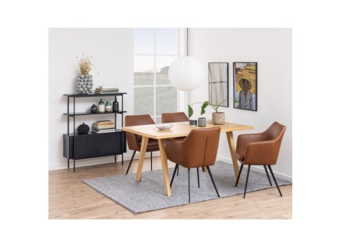 Riiul ANGUS 94x27xH114cm, must