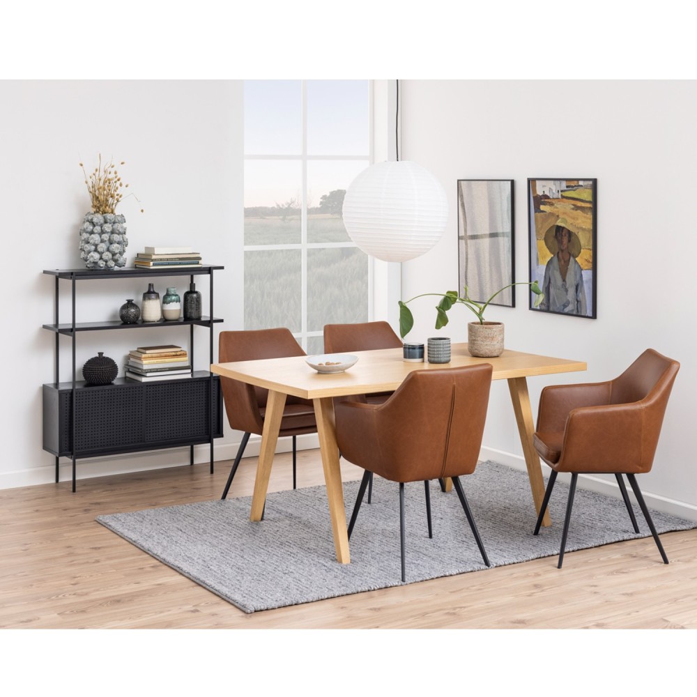 Riiul ANGUS 94x27xH114cm, must