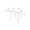 Söögilaud ROXBY 80-120x80xH76cm, must