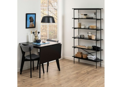 Söögilaud ROXBY 80-120x80xH76cm, must