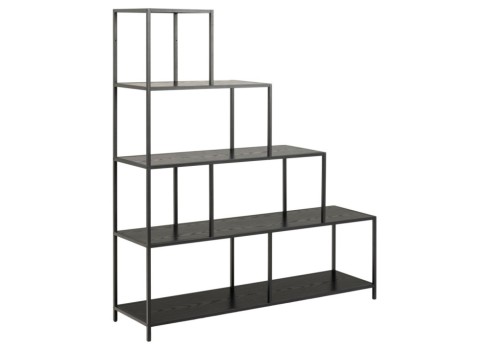 Riiul SEAFORD 135x35xH150cm, must