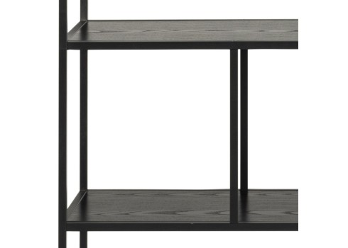 Riiul SEAFORD 135x35xH150cm, must