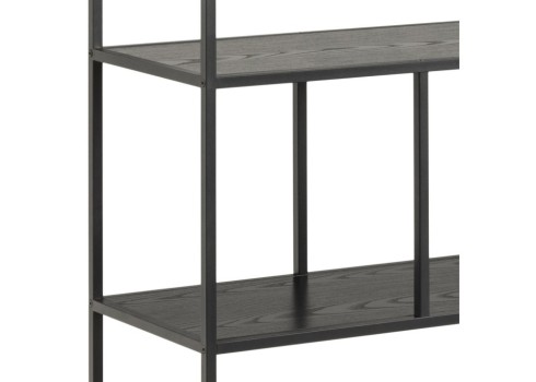 Riiul SEAFORD 135x35xH150cm, must