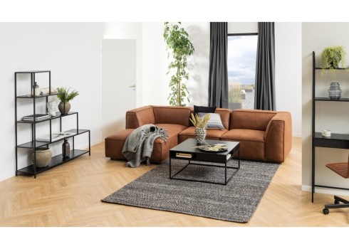 Riiul SEAFORD 135x35xH150cm, must