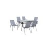 Aiamööblikomplekt DUBLIN laud ja 6 tooli, hall