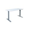 Töölaud ERGO 1 mootoriga 140x70xH71-121cm, valge/hõbehall