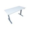 Töölaud ERGO 1 mootoriga 140x70xH71-121cm, valge/hõbehall