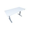 Töölaud ERGO 1-mootoriga 160x80xH71-121cm, hallikasvalge/hõbehall