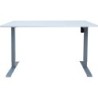 Töölaud ERGO 1-mootoriga 140x80xH71-121cm, hallikasvalge/hõbehall