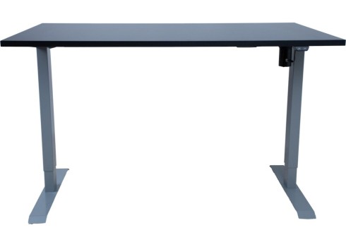 Töölaud ERGO 1-mootoriga 140x80xH71-121cm, must/hõbehall