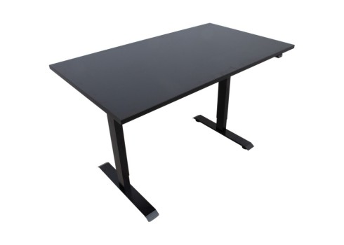Töölaud ERGO 1-mootoriga 140x80xH71-121cm, must