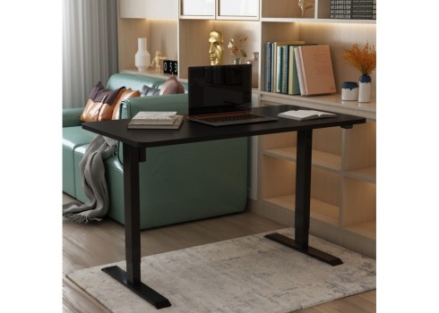 Töölaud ERGO 1-mootoriga 140x80xH71-121cm, must