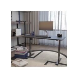 Töölaud ERGO 1-mootoriga 140x80xH71-121cm, must