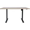 Töölaud ERGO 1-mootoriga 160x80xH71-121cm, hikkoripuu/must