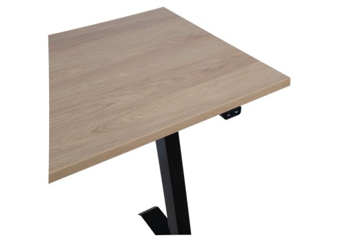 Töölaud ERGO 1-mootoriga 140x70xH71-121cm, hikkoripuu/must