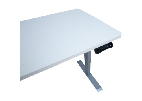 Töölaud ERGO 2-mootoriga 140x70xH60-125cm, valge/hõbehall