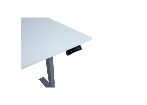 Töölaud ERGO 2-mootoriga 140x80xH60-125cm, hallikasvalge/hõbehall