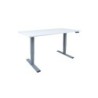 Töölaud ERGO OPTIMAL 2-mootoriga 160x80xH62-127cm, hallikasvalge/hõbehall
