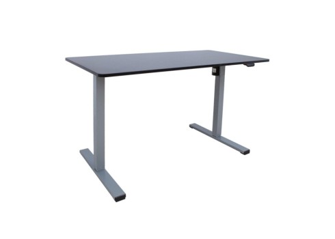 Töölaud ERGO OPTIMAL 1-mootoriga 120x60xH71-116cm, must/hõbehall
