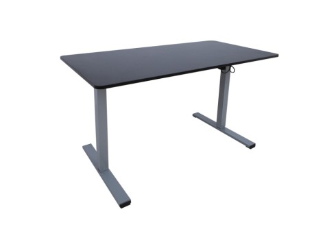 Töölaud ERGO OPTIMAL 1-mootoriga 120x60xH71-116cm, must/hõbehall
