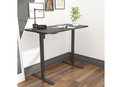 Töölaud ERGO OPTIMAL 1-mootoriga 120x60xH71-116cm, must