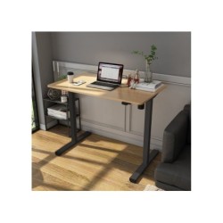 Töölaud ERGO OPTIMAL 1-mootoriga 120x60xH71-116cm, tamm/must