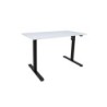 Töölaud ERGO OPTIMAL 1-mootoriga 120x60xH71-116cm, valge/must