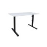 Töölaud ERGO OPTIMAL 1-mootoriga 120x60xH71-116cm, valge/must