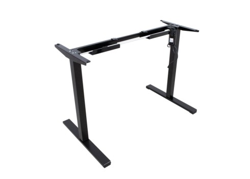 Töölaud ERGO OPTIMAL 1-mootoriga 120x60xH71-116cm, valge/must