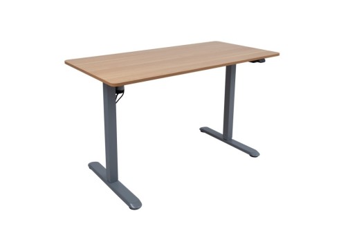 Töölaud ERGO LIGHT 1-mootoriga 120x60xH73-118cm, tamm/hõbehall