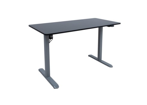 Töölaud ERGO LIGHT 1-mootoriga 120x60xH73-118cm, must/hõbehall