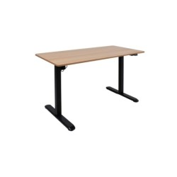 Töölaud ERGO LIGHT 1-mootoriga 120x60xH73-118cm, tamm/must