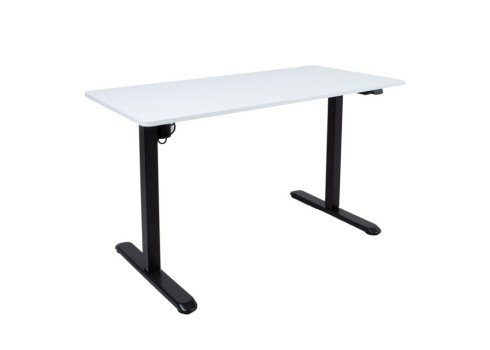 Töölaud ERGO LIGHT 1-mootoriga 120x60xH73-118cm, valge/must